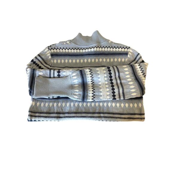 EUC Aspen Women's soft fair isle funnel neck sweater size medium - Picture 5 of 5